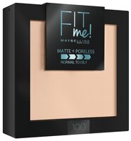 Maybelline Fit Me пудра компактная матирующая скрывающая поры 110 светло-кремовый