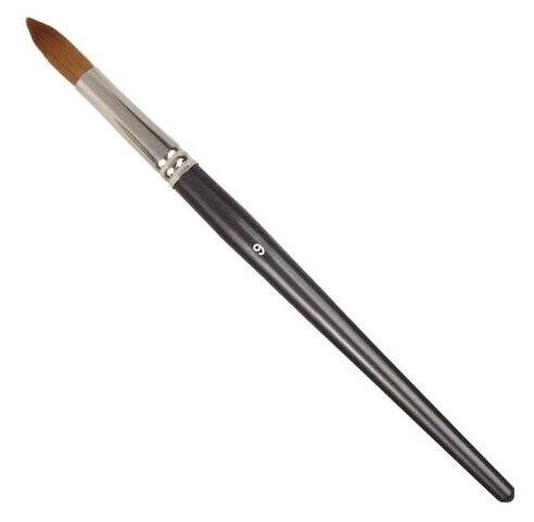 фото Кисть BRAUBERG Classic, синтетика мягкая под колонок, круглая, короткая ручка