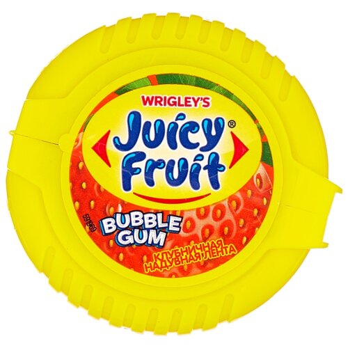 фото Жевательная резинка juicy fruit клубничная надувная лента 30 г