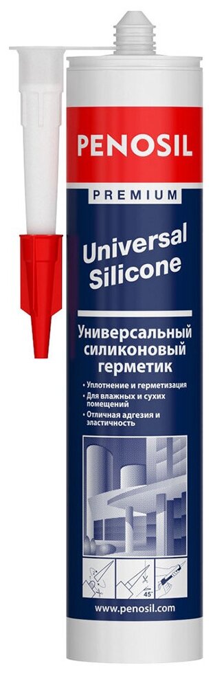 Герметик силиконовый универсальный Penosil Premium Universal Silicone, 280 мл, белый