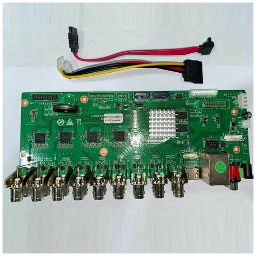 Плата видеонаблюдения гибридная 16 каналов для IP и AHD аналоговых камер до 2 мп REG034