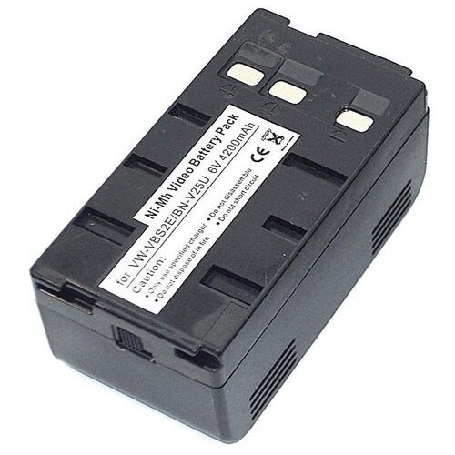 Аккумуляторная батарея для видеокамеры JVC GR-1U (VW-VBS2E) 6V 4200mAh аккумуляторная батарея для dewalt de9054 de9054 xj 1 5ah 3 6v