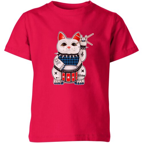 Футболка Us Basic, размер 4, розовый детская футболка манэки нэко кот барабанщик 164 синий