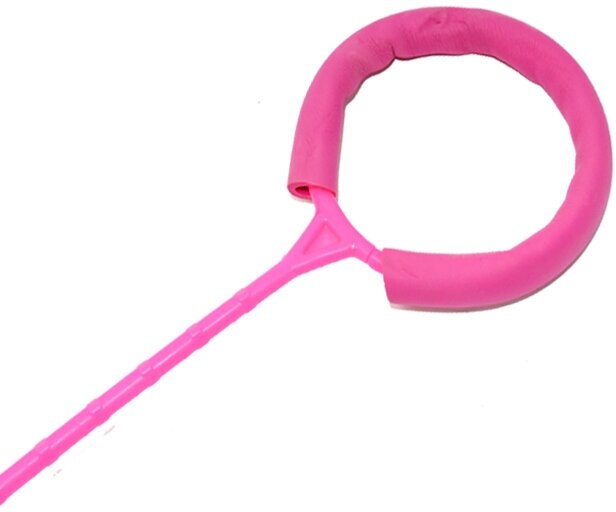 Нейро скакалка (led-скакалка) на ногу со светом (60 см) Розовая