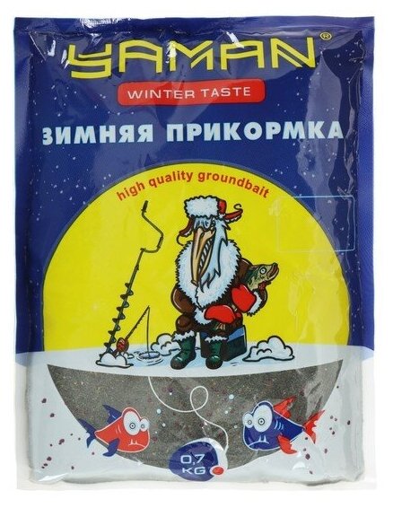 Прикормка Yaman Winter Taste Плотва зимняя кокос цвет чёрный 700 г.