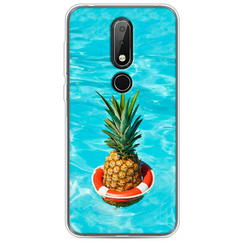 фото Силиконовый чехол ананас в бассейне на nokia x6 2018 case place