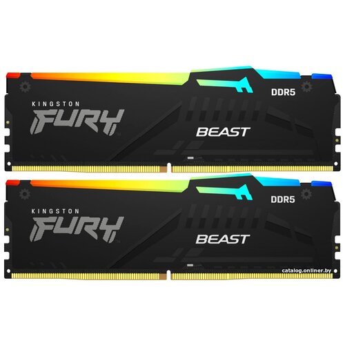 Оперативная память Kingston FURY Beast DDR5 5600 МГц DIMM CL40 KF556C40BBAK2-16 оперативная память kingston fury beast 8 гб x 2 шт ddr5 5600 мгц dimm cl40 kf556c40bbak2 16