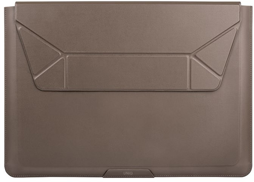 Кожаный чехол Uniq Oslo с подставкой для MacBook Pro 14" (OSLO(14)-GREY), серый