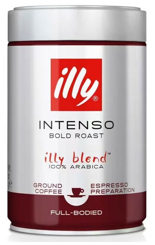 Кофе молотый Illy Intenso темная обжарка, 250 г