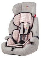 Автокресло группа 1/2/3 (9-36 кг) Liko Baby LB-515 кирпичный/лен