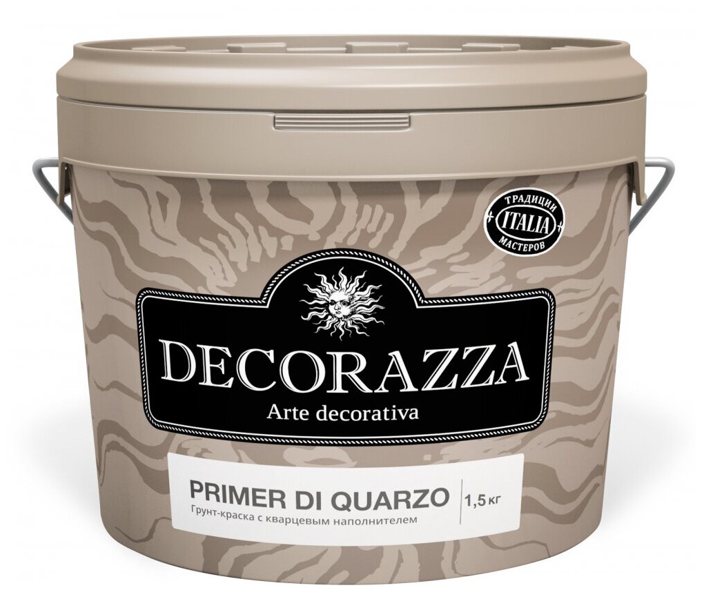 Грунт-краска с кварцевым наполнителем Decorazza Primer Di Quarzo (1,5кг) белая - фотография № 2