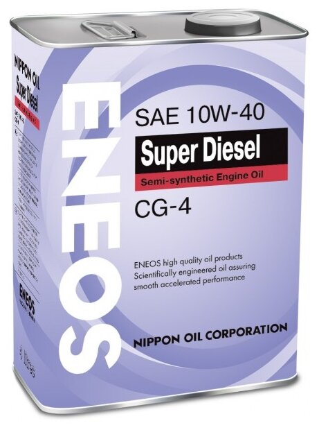 Масло ENEOS DIESEL CG-4 SEMI-SYNTHETIC SAE 10W-40 4L (полусинтетика на дизель) OIL1328