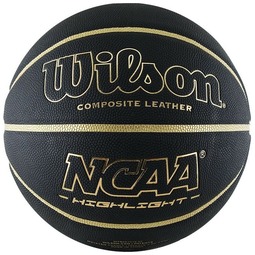 Мяч баскетбольный WILSON NCAA Highlight Gold арт. WTB067519XB07, р.7