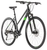 Горный гибрид Cube Cross Pro Trapeze (2019) iridium/green 50 см (155-162) (требует финальной сборки)