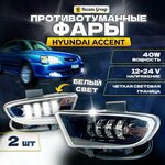 Противотуманные фары для Hyundai Accent Led Светодиодные ПТФ - изображение