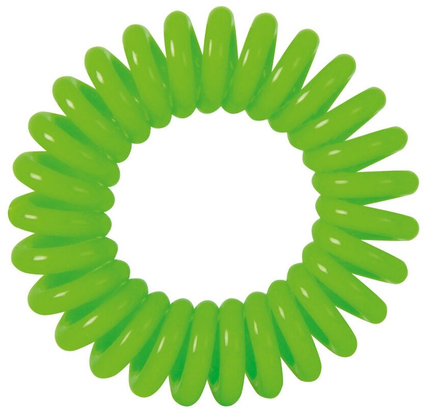 Dewal Beauty Резинки для волос, серия "Пружинка", 3 шт/уп, D 50 мм, полимерный материал, цвет зеленый (DBR028)