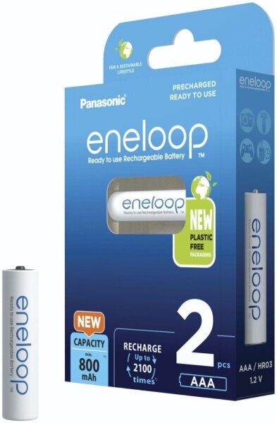 Аккумулятор Panasonic Eneloop (BK-4MCDE/2BE), AAA, 800mAh, 2шт, блистер