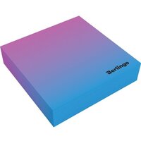 Блок для записи BERLINGO декоративный на склейке "Radiance" 8,5*8,5*2, голубой/розовый, 200л.
