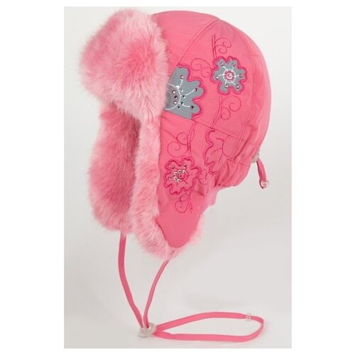 Шапка ушанка TuTu, размер 52-54, розовый шапка ушанка tutu размер 52 54 серый