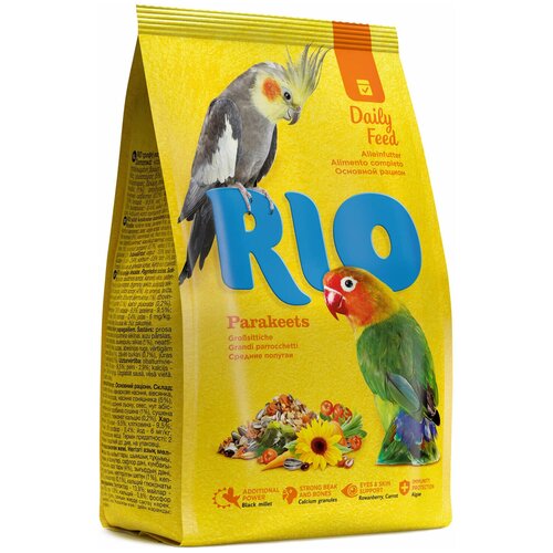 Rio Корм для средних попугаев основной рацион 1 кг корм для средних попугаев rio основной рацион 500 г
