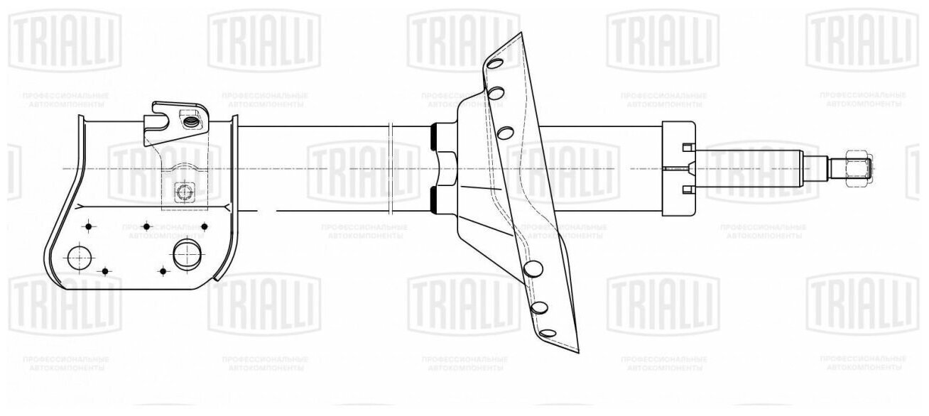 Амортизатор для а/м Subaru Impreza (08-) 1.5 (стойка) перед. прав. (AG 22359), TRIALLI AG22359