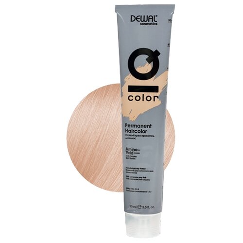 Dewal Cosmetics Краситель перманентный IQ COLOR, 11.8 Ultra light beige blonde, 90 мл dewal cosmetics краситель перманентный iq color 9 52 very light rose pearl blonde