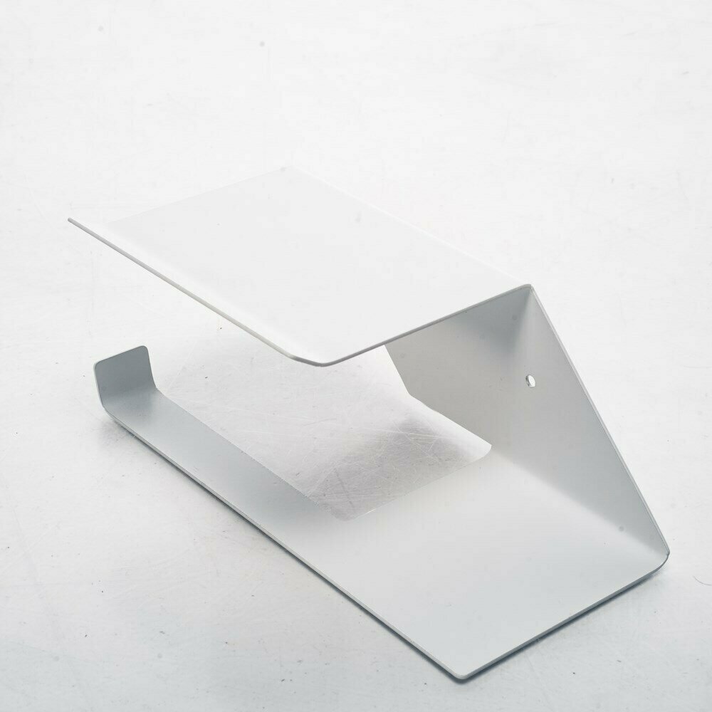 Настенный держатель для туалетной бумаги с полочкой подставка для бумаги диспенсер белый 805-005W - фотография № 5