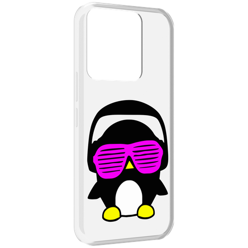 Чехол MyPads пингвин для Tecno Spark Go 2022 / Tecno Spark 8C задняя-панель-накладка-бампер