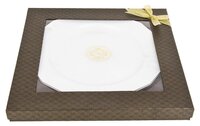 Best Home Porcelain Блюдо Золотая классика 26.5 см белый/золотистый