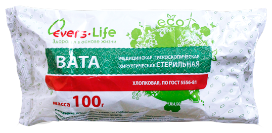 Evers-Life вата медицинская хирургическая стерильная 100 г