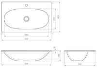 Раковина 65 см ESSE IN F 650/2 белый