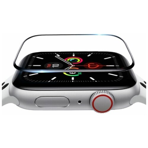 Защитная пленка для часов Apple Watch Ultra 49 mm полное покрытие с черной рамкой защитное стекло пленка для apple watch ultra 49 mm