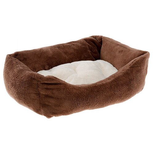 Лежак для собак и кошек Ferplast Coccolo Soft 60  66х50х20 см 66 см 50 см коричневый/белый 20 см