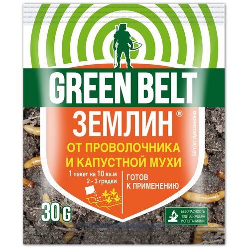 Green Belt защита от проволочника и капустной мухи Землин, 100 шт. х 30 мл х 30 г инсектицид карбофос green belt от различных видов насекомых порошок 30 г