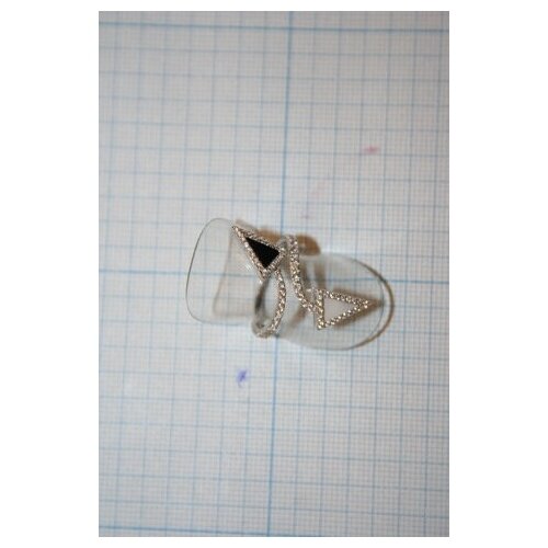 Кольцо JV, серебро, 925 проба, агат, оникс, фианит серебряное кольцо с кубическим цирконием ониксом
