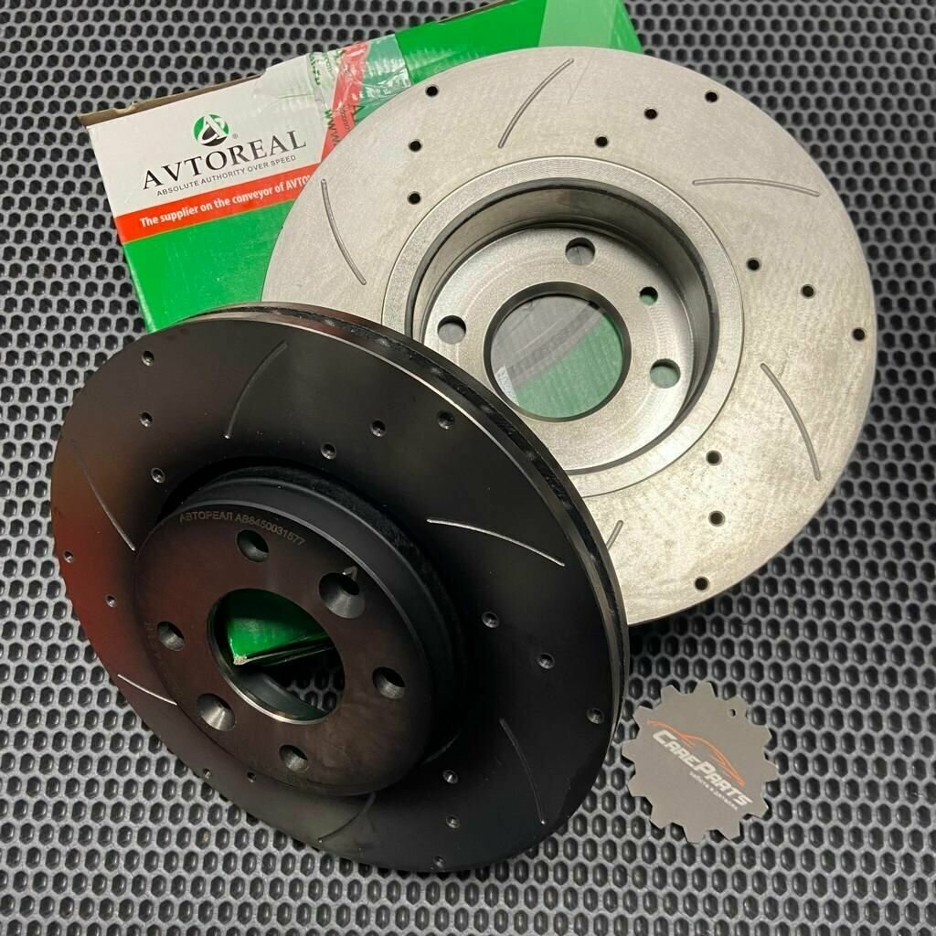 Передний тормозной диск для Lada Vesta, X-RAY, Largus с перфорацией ABPE8450031577