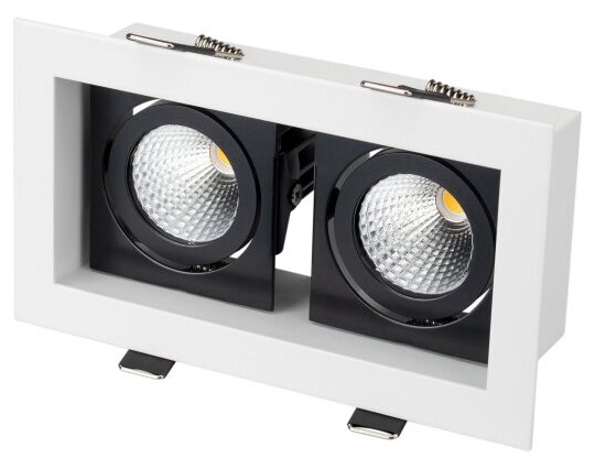 Светильник CL-KARDAN-S180x102-2x9W Day (WH-BK, 38 deg) (Arlight, IP20 Металл, 3 года)