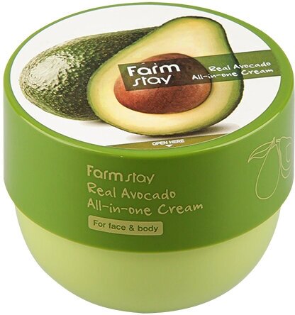 FarmStay~Интенсивно увлажняющий крем для лица и тела с маслом авокадо~Real Avocado All-in-One Cream