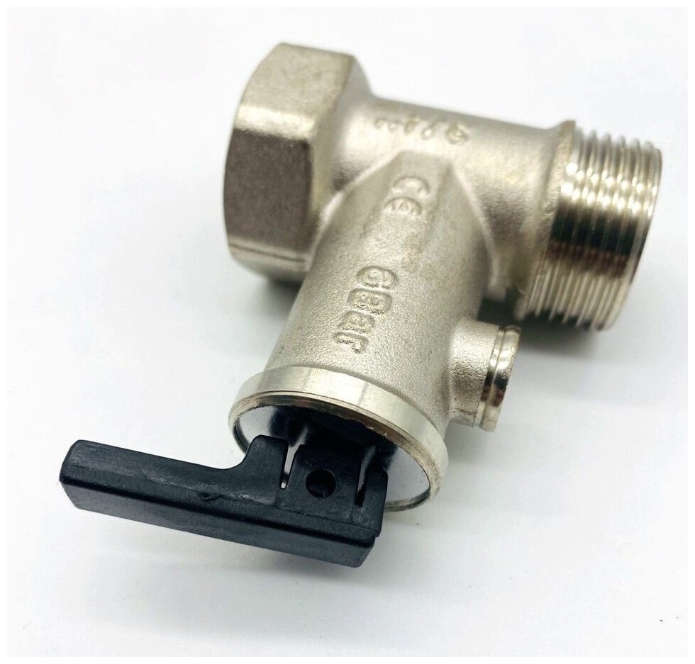 Предохранительный клапан для бойлера с ручкой сброса 3/4" - 6 bar ViEiR арт. BL11 - фотография № 2