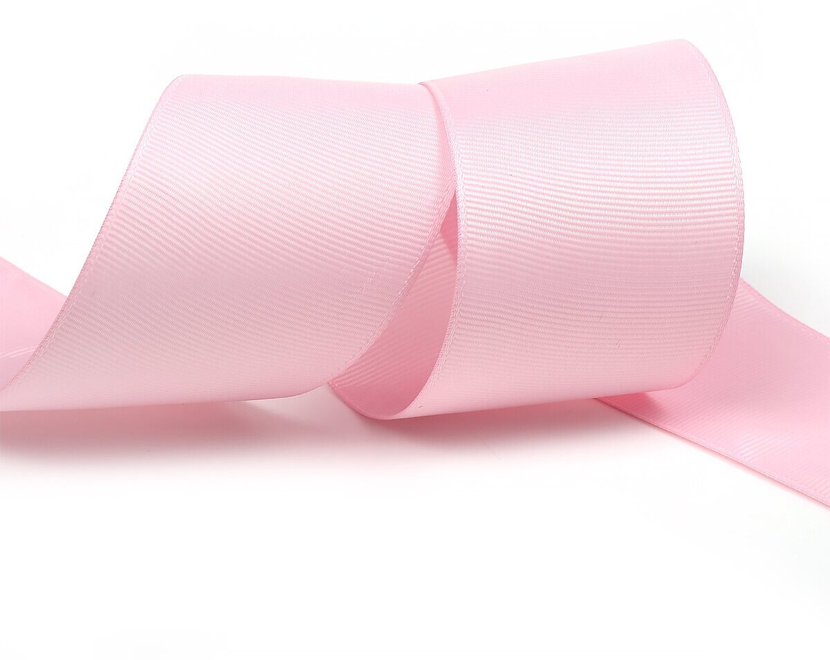 Лента репсовая в рубчик Ideal, ширина 50мм, цвет F133 светло-розовый, уп.27,42м