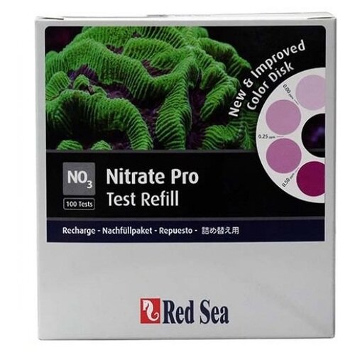 Red Sea Nitrat Pro Test Refill + Color Disk тесты для аквариумной воды