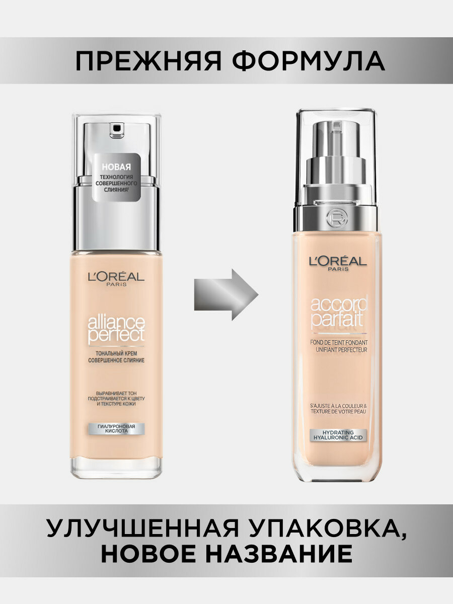 L'Oreal Paris Тональный крем Accord Parfait, тон 3R/3C, 30 мл — фото 1