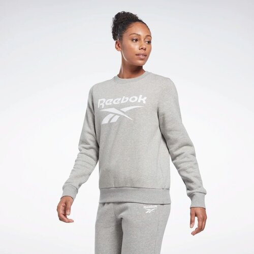 Худи Reebok RI BL Fleece Crew, размер L, серый худи reebok ri bl fleece crew размер xs серый