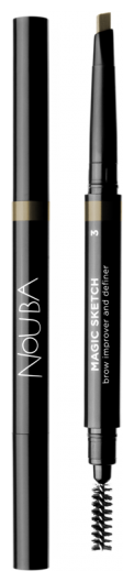 Автоматический карандаш для бровей 3 шатен Nouba Magic Sketch Brow Pencil