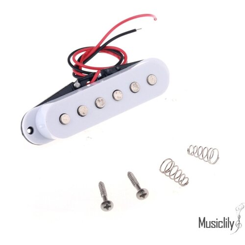 M269 Звукосниматель магнитный сингл, для Fender Strat, средний, белый, Musiclily