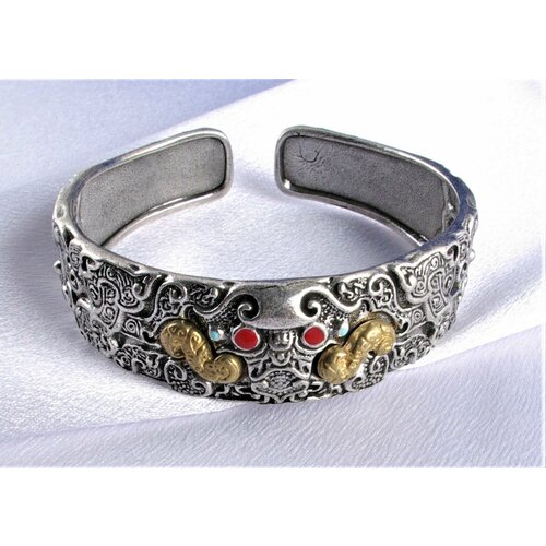 фото Браслет antik hobby, эмаль, 1 шт., желтый, серебряный