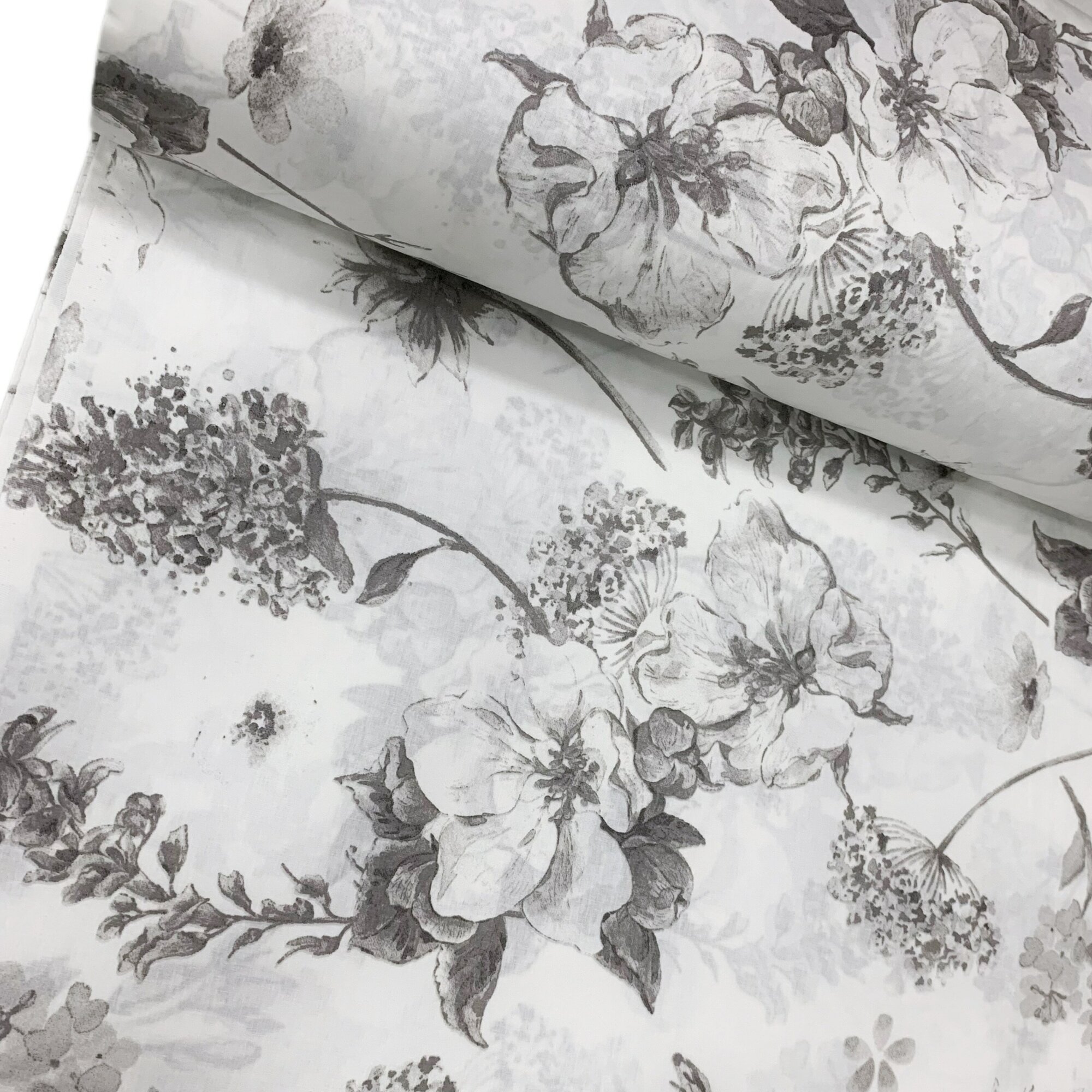 Ткань - Поплин "Аллегро белый" широкий, 240 см, для постельного белья, одежды, рукоделия и творчества, 0,5 метра
