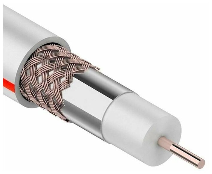 Кабель Proconnect SAT 50 M 75 Ом белый (100 м)