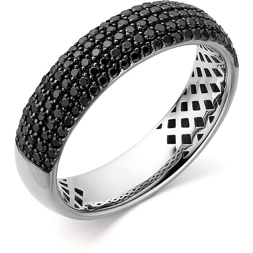 фото Кольцо diamant online, белое золото, 585 проба, бриллиант, размер 16.5