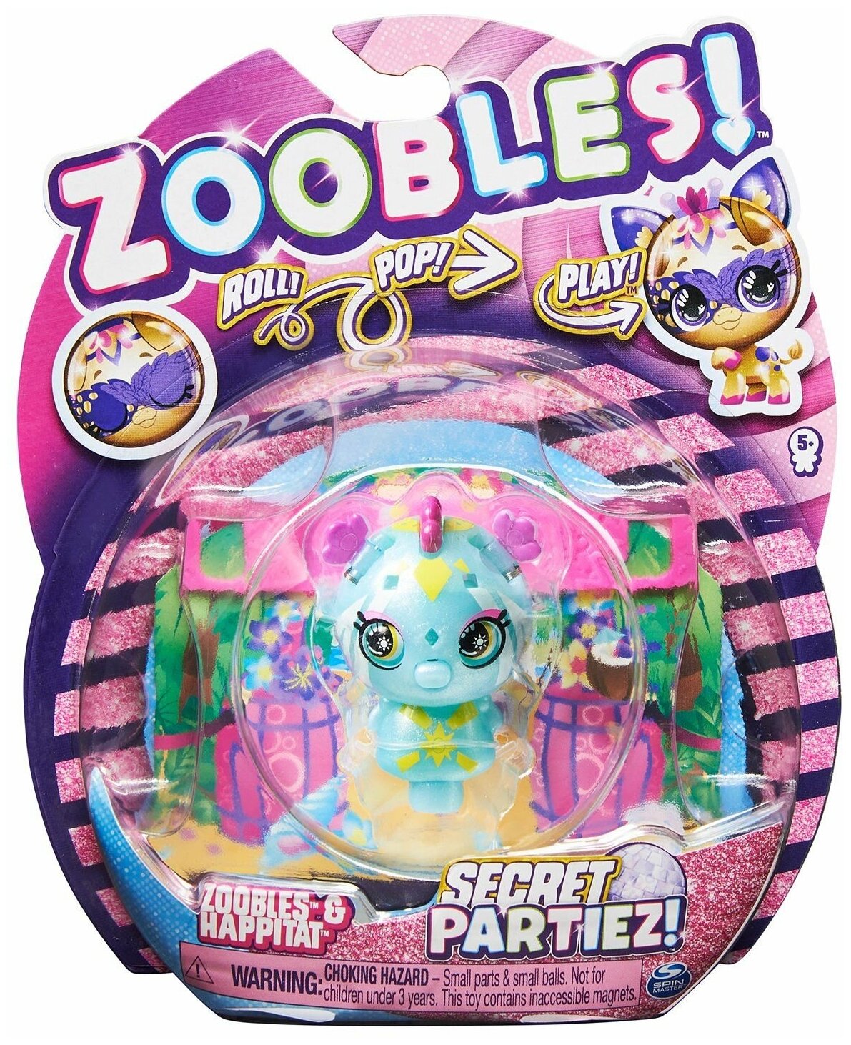 Zoobles Игровой набор Секретная вечеринка трансформирующийся Морской конек 6061944/20137624